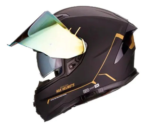 CASCO FORCE NGO ORO CROMADO HAX